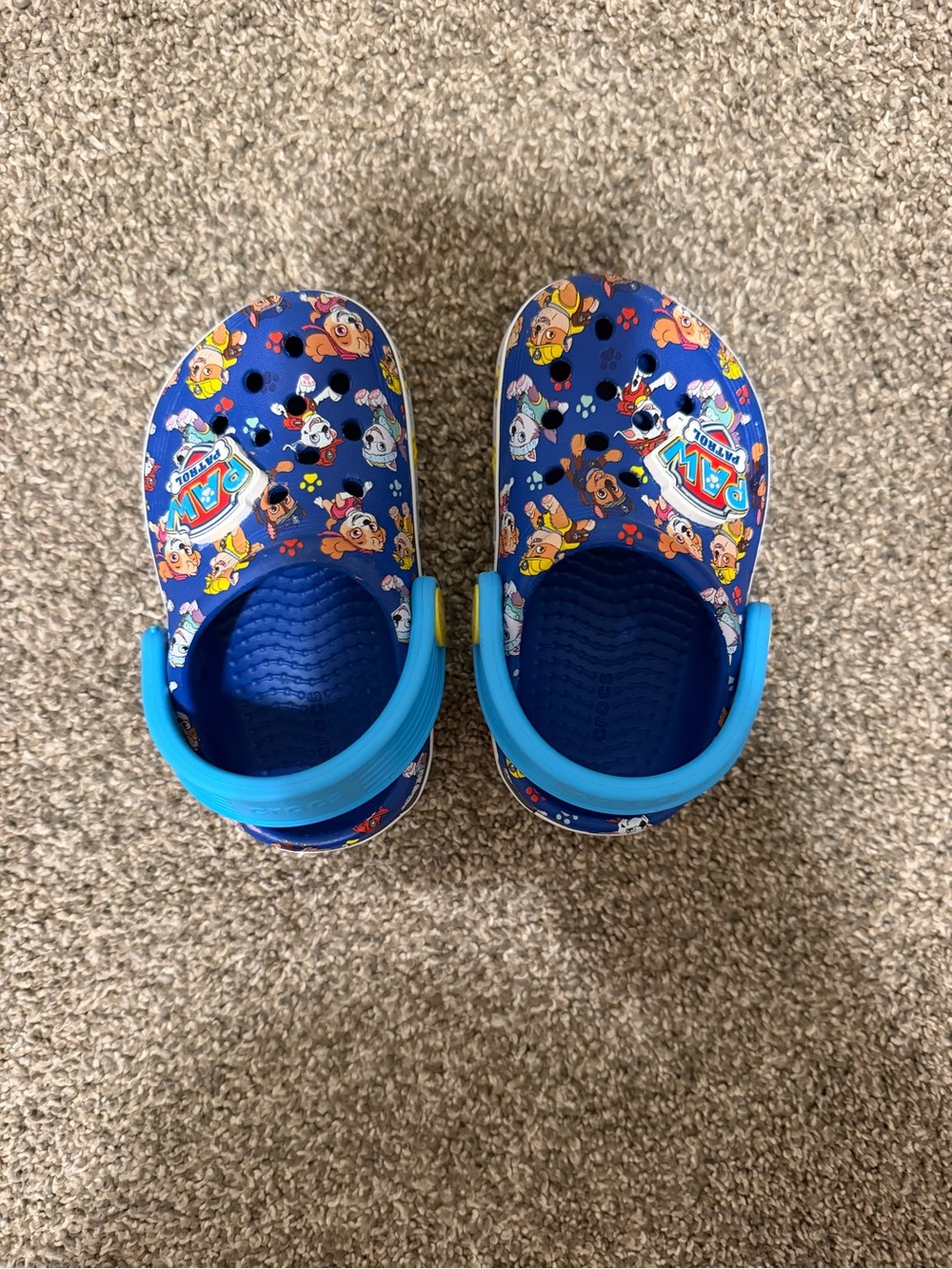 Paw Patrol CROCS Blue Kids Slip-On Clog Sandals with Character Print size 5C